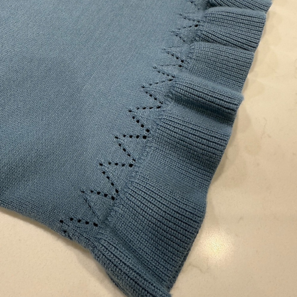 NWT – LOFT Pointelle Ruffle Sweater Tank Top - XL - Picture 4 of 7